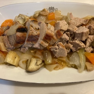 豚ヒレ肉と野菜のオーブン焼き